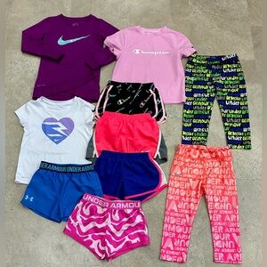 Girls NIKE/UNDER ARMOUR/CHAMPION Summer Shorts..Shirts..Leggings & Sweatshirt